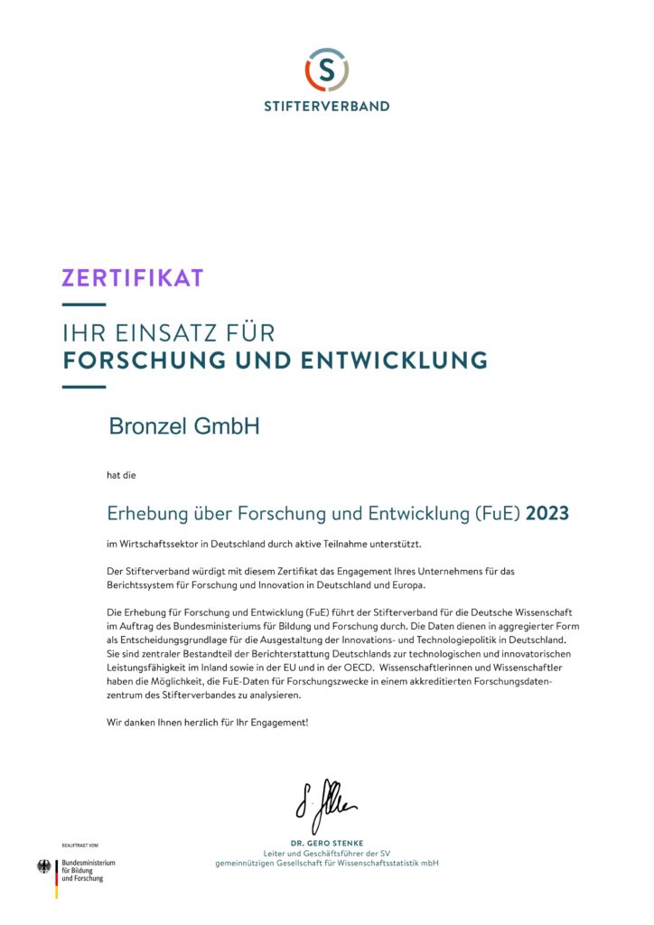 Zertifikat des Stifterverbands